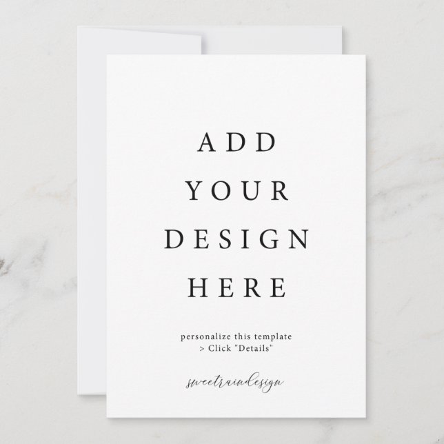 Cartões de convite de 5 x 7" com envelopes (Frente)