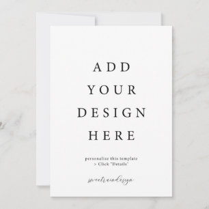 Cartões de convite de 5 x 7" com envelopes