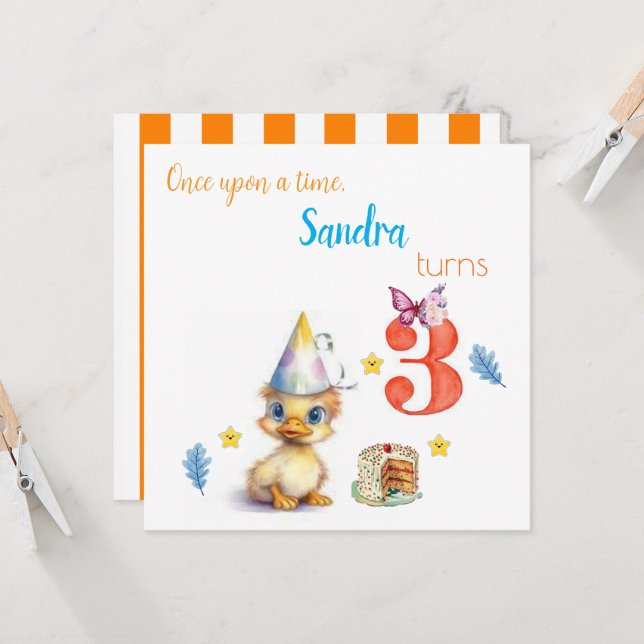 Cartões de Convite de Aniversário com Listra Laran (Frente/Verso In Situ)