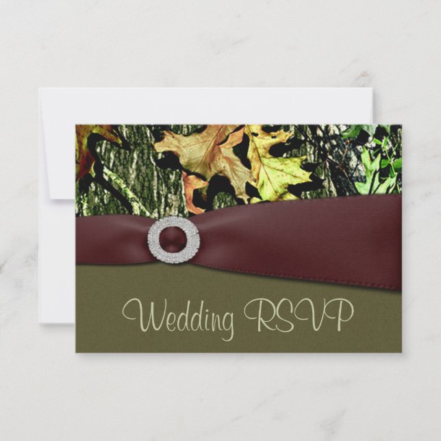 Cartões de Convite de Casamento Camuflados Caça (Frente)