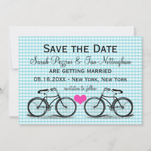 Cartões de Convite de Casamento de Bicicleta Antig