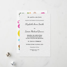 Cartões de Convite de Casamento Planos | Floral Di