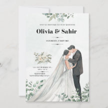Cartões de convite de casamento Salve a data editá