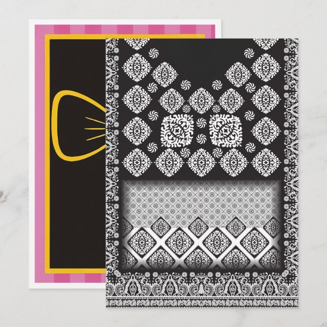 Cartões de Convite de Formatura, Aniversário e Eve (Frente/Verso)