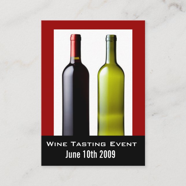 Cartões de Convite Mini para Evento de Degustação  (Frente)