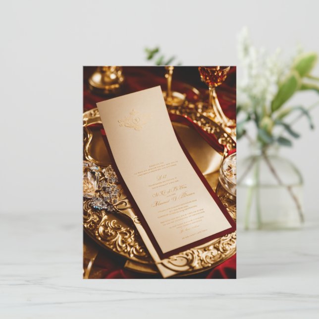 cartões de convite para casamento (Em pé/Frente)