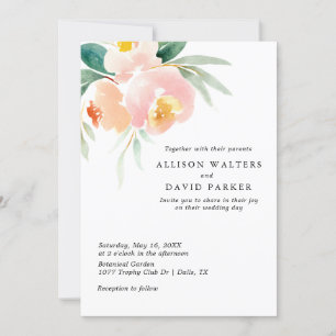Cartões de Convite para Casamento Floral Paquy Wat