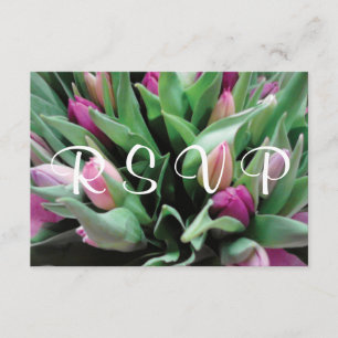 Cartões de convite para Casamento RSVP   tulipas c