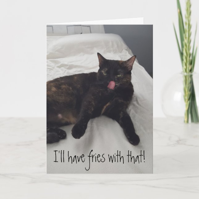 Cartões de Convite para Jantar de Gato Casca de Ta (Frente)