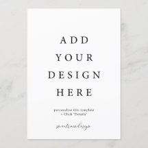 Cartões de convite planos de 5 x 7"