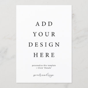 Cartões de Convite Retos 5x7"