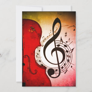 CARTÕES DE CONVITE ROCKABILLY PARA VIOLINO/VIOLONC