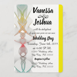 Cartões de Convites de Casamento Multicoloração Ve