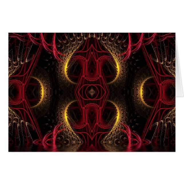 Cartões de Corações Fractais (Frente Horizontal)