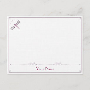 Cartões de correspondência da libélula