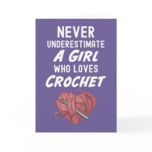 Cartões de Crochê Rosa Crocheteira Fazendo Crochê 