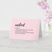 CARTÕES DE CUIDADOS - Definição de Resiliente