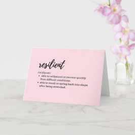 CARTÕES DE CUIDADOS - Definição de Resiliente