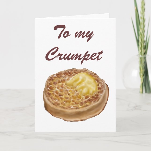 cartões de cumprimentos de crumpet (Frente)