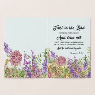 Cartões de Cumprimentos Florais com Versículos Bíb