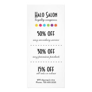 Cartões de cupom de lealdade