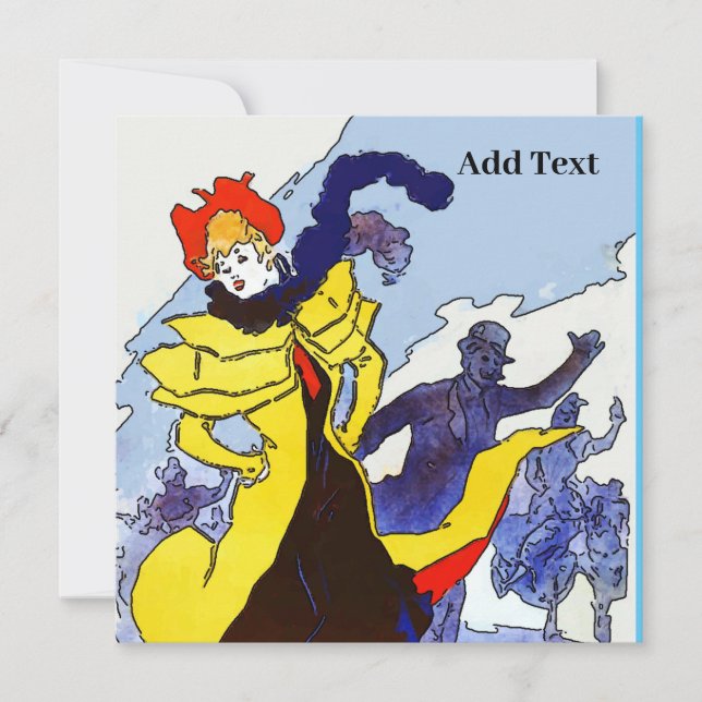 Cartões de Dançarino Francês Vintage (Frente)