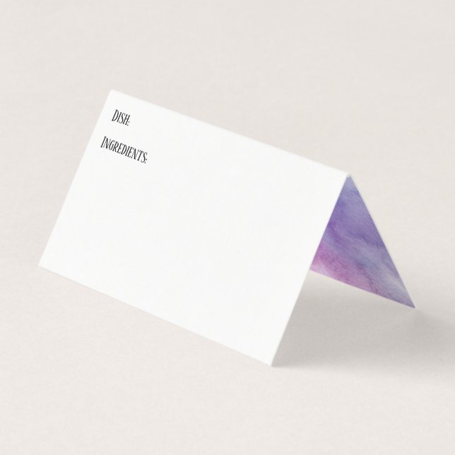 Cartões de Dentro de Receita de Lava-Água Púrpura (Frente)