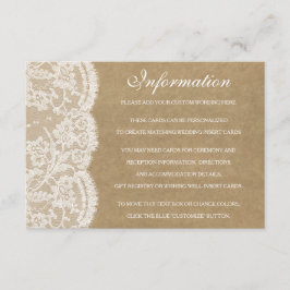 Cartões de Detalhes da Coleção de Casamentos Kraft