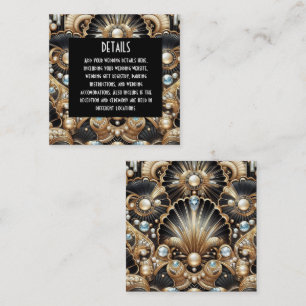 Cartões de Detalhes de Casamento Art Deco