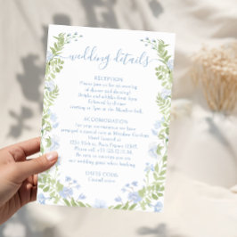 Cartões de Detalhes de Casamento Boho Chic com Flo