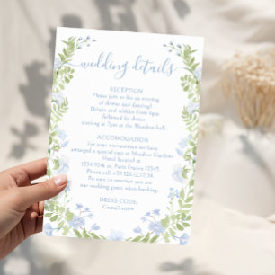 Cartões de Detalhes de Casamento Boho Chic com Flo