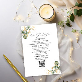 Cartões de Detalhes de Casamento com Vegetação Dou