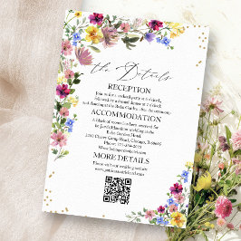 Cartões de Detalhes de Casamento de Flores Silvest