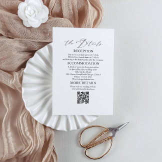 Cartões de Detalhes de Casamento Elegantes