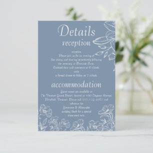 Cartões de Detalhes de Casamento Florais Lírio Bra