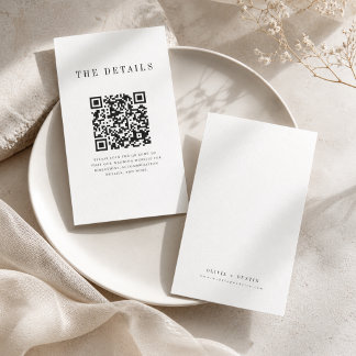 Cartões de Detalhes de Casamento Serif Modernos Mi