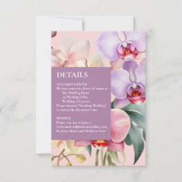 Cartões de Detalhes de Orquídeas Arco-Íris Pastel