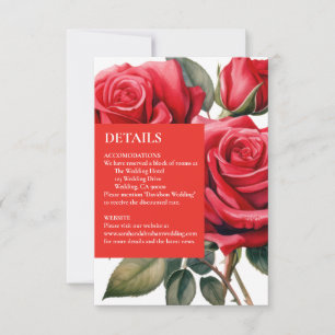 Cartões de Detalhes de Rosas Vermelhas