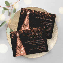 Cartões de Detalhes do Casamento Dourado da Árvore