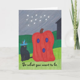 Cartões de Dia das Bruxas e do Fantasma da Abóbora