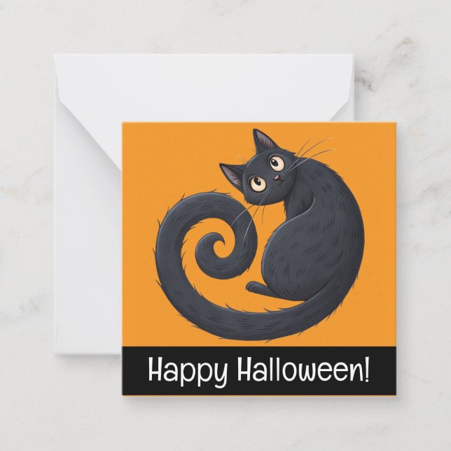 Cartões de Dia das Bruxas felizes, fofo! (Frente)