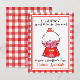 Cartões de Dia de os namorados de Gingham Gumballs