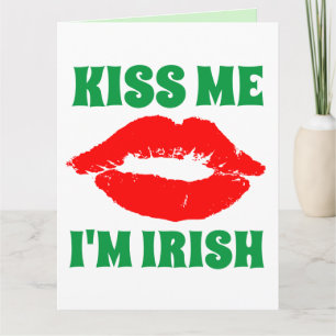 CARTÕES DE DIA DE SÃO PATRÍCIO BEIJE-ME SOU IRLAND