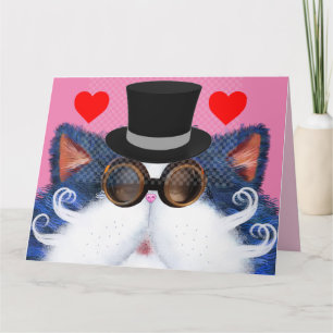 CARTÕES DE DIA DOS NAMORADOS COM ARTE DE GATO STEA