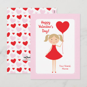 Cartões de Dia dos Namorados da Turma Mini Me Girl