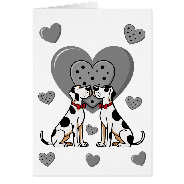 cartões de dia dos namorados Great Dane (Frente)