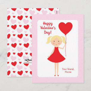 Cartões de Dia dos Namorados para Turma de Meninas