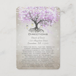 Cartões de Direção de Casamento de Lavanda Radiant