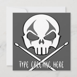 Cartões de Drummer Personalizados do Rock & Roll