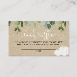 Cartões de elenco de livros de outono neutro para